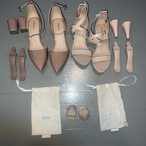 Two pairs Pashion Footwear Tan Heels (v1)